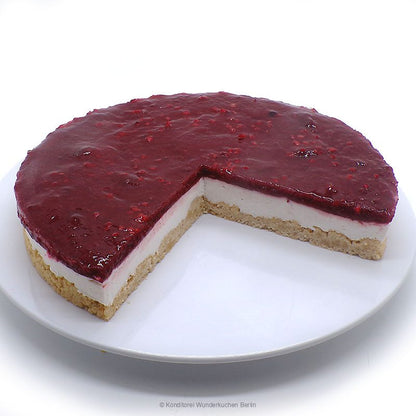 NY Style Cheesecake Fruchtspiegel vegan und glutenfrei - Konditorei Wunderkuchen e.K.